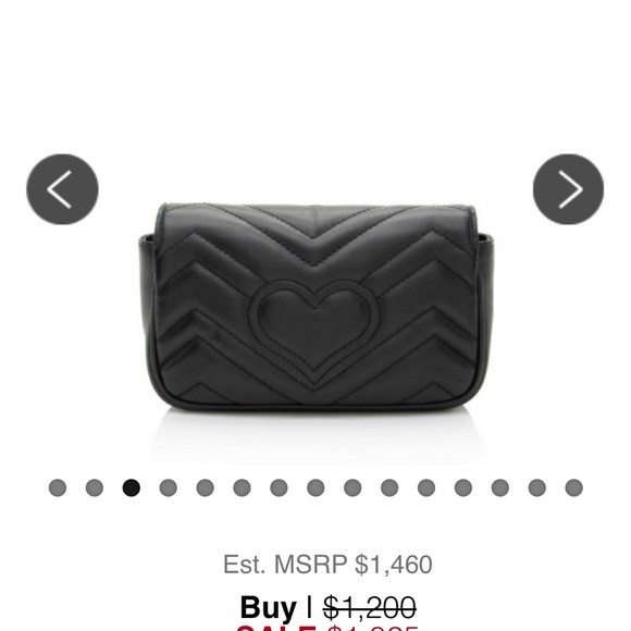 Gucci Black GG Marmont mini shoulder bag - Picture 5 of 10